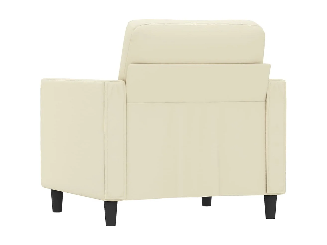 Fauteuil Crème 60 cm Similicuir