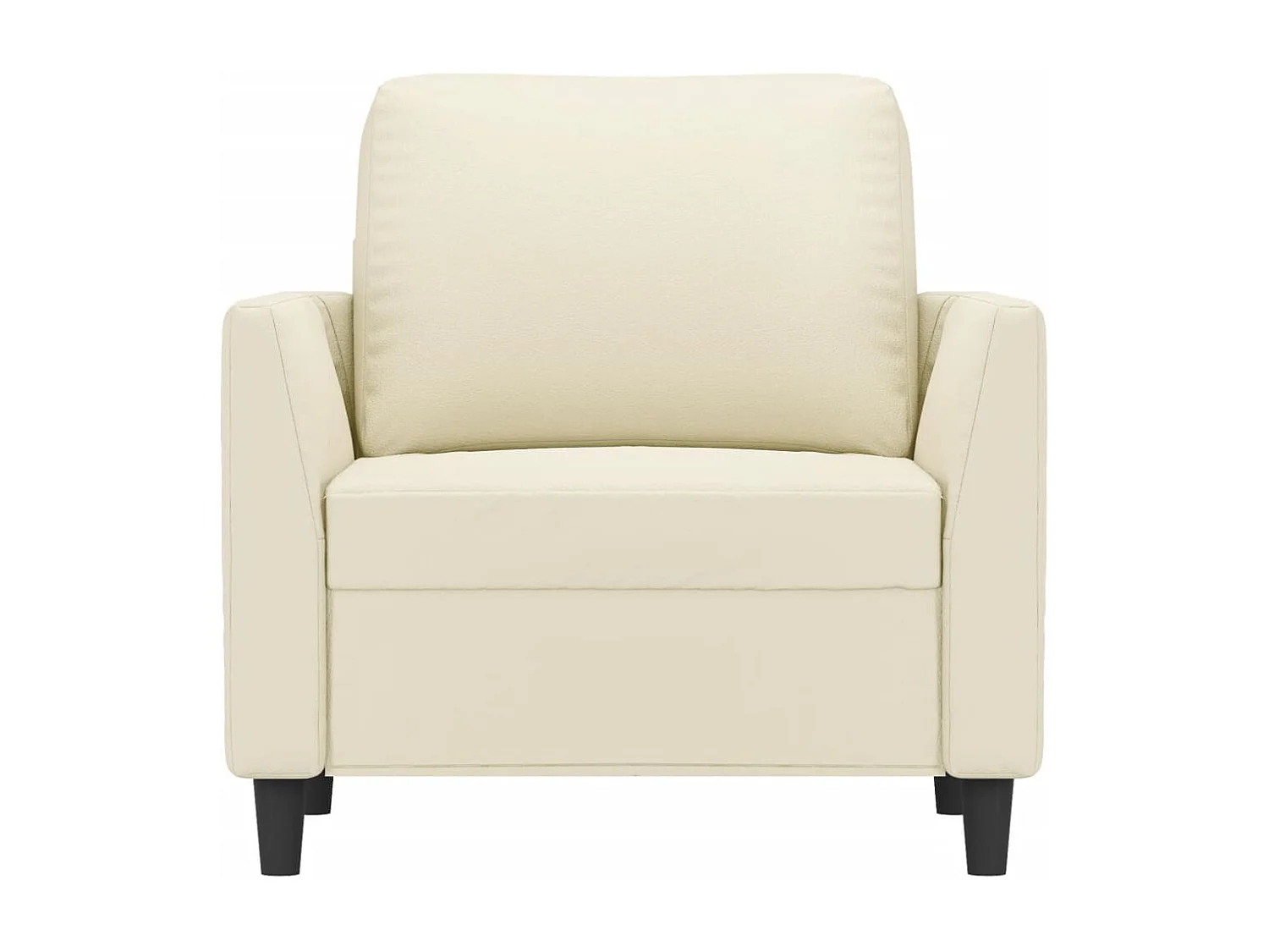 Fauteuil Crème 60 cm Similicuir