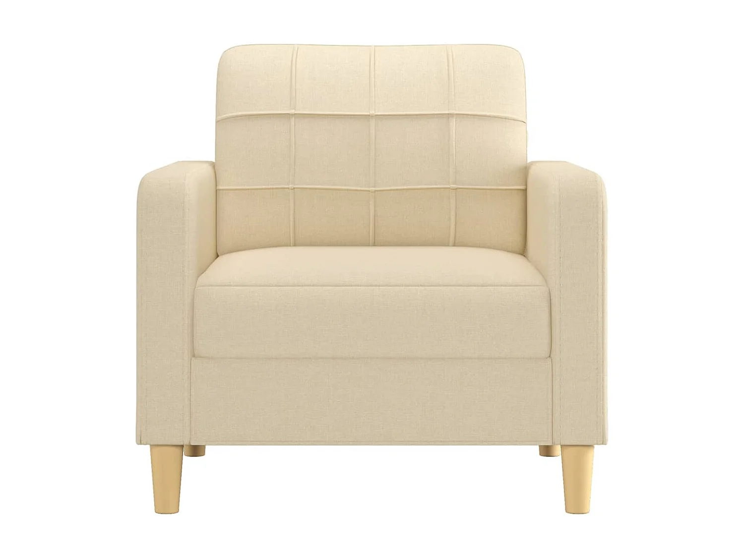 Fauteuil Crème 60 cm Tissu