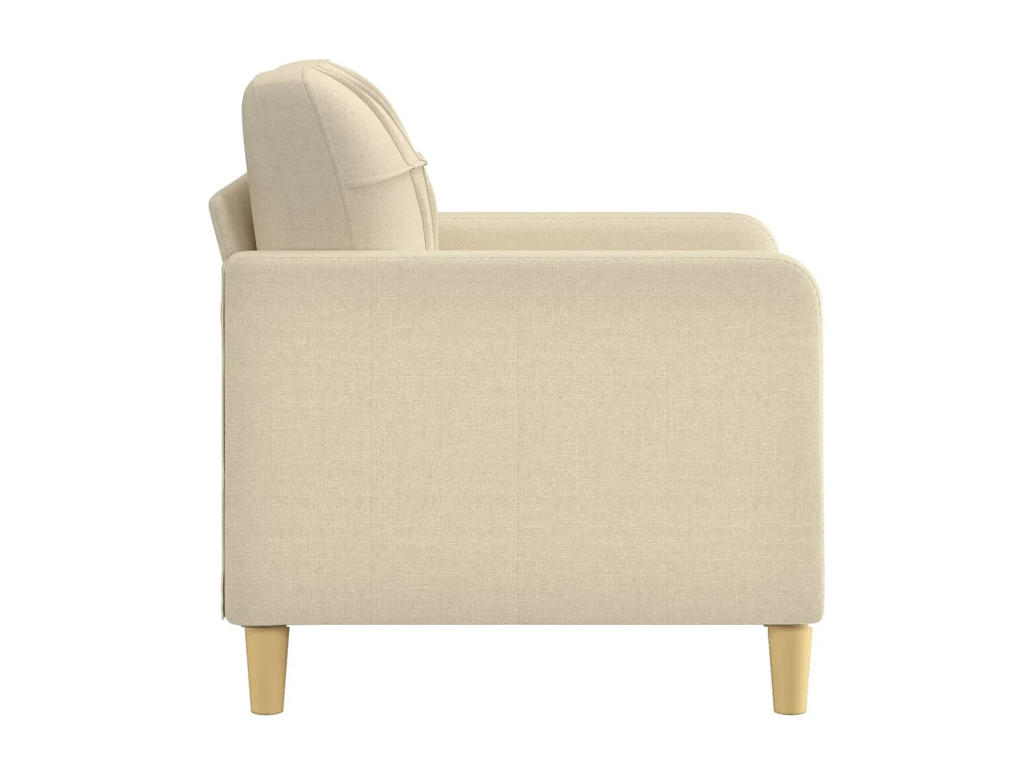Fauteuil Crème 60 cm Tissu