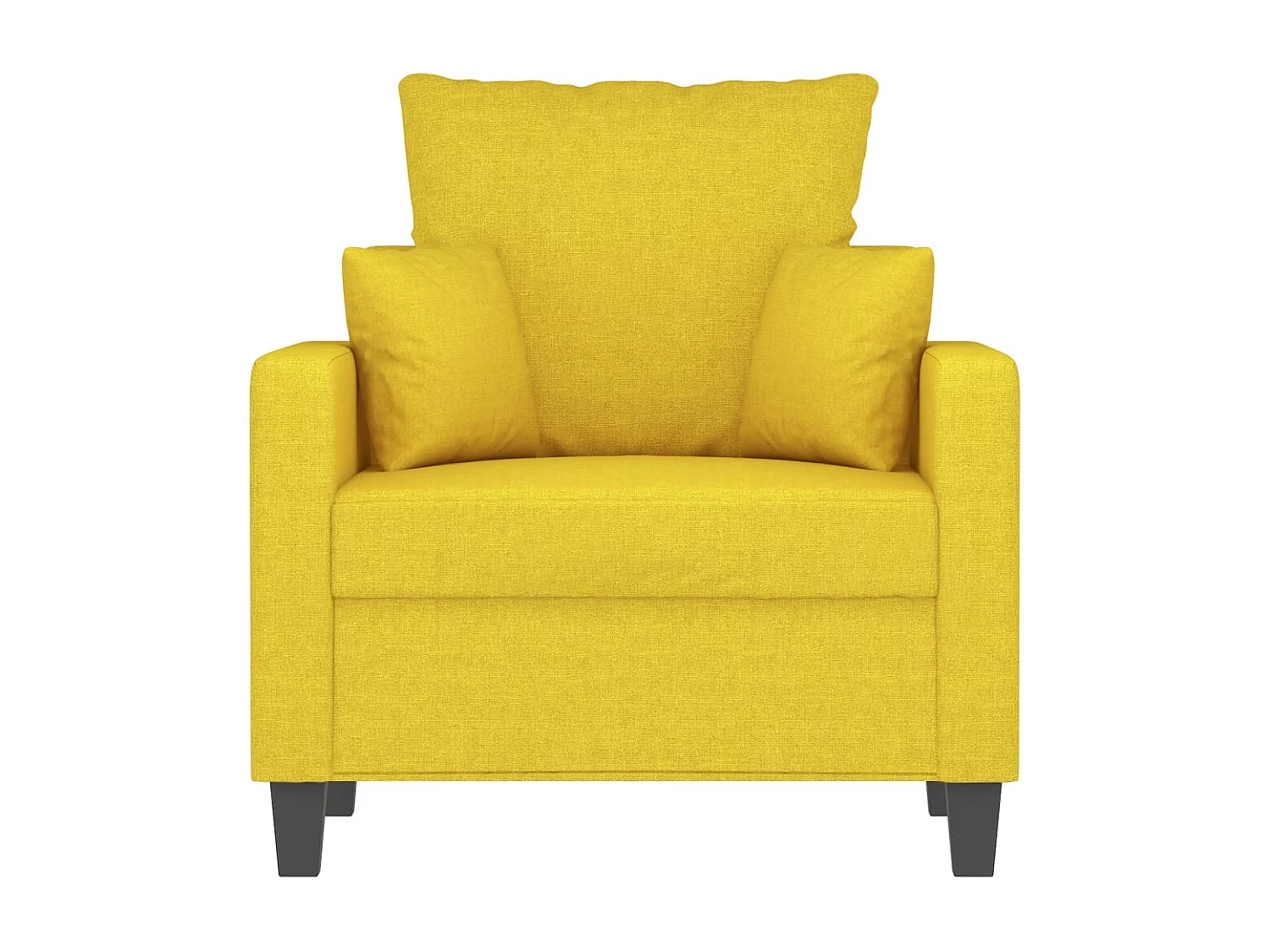 Fauteuil 60 cm stof lichtgeel