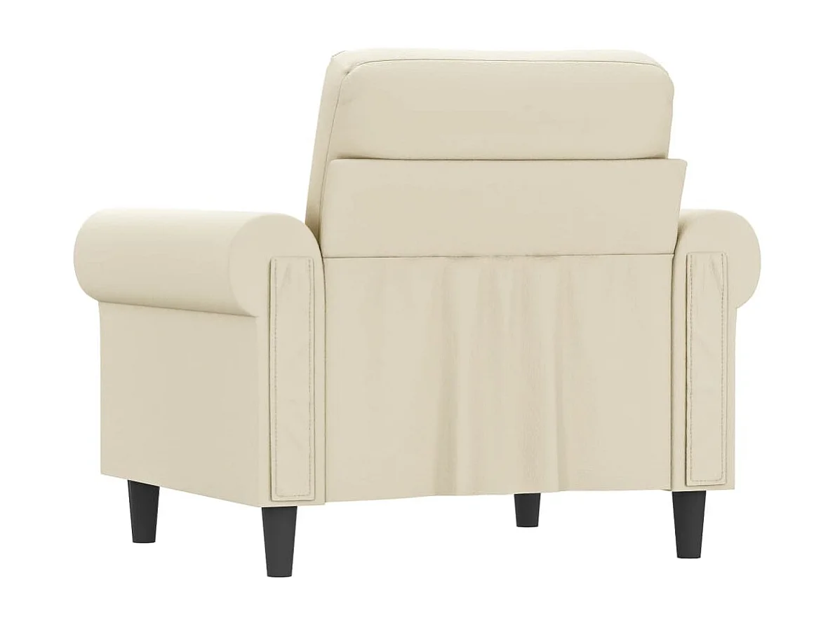 Fauteuil Crème 60 cm Similicuir
