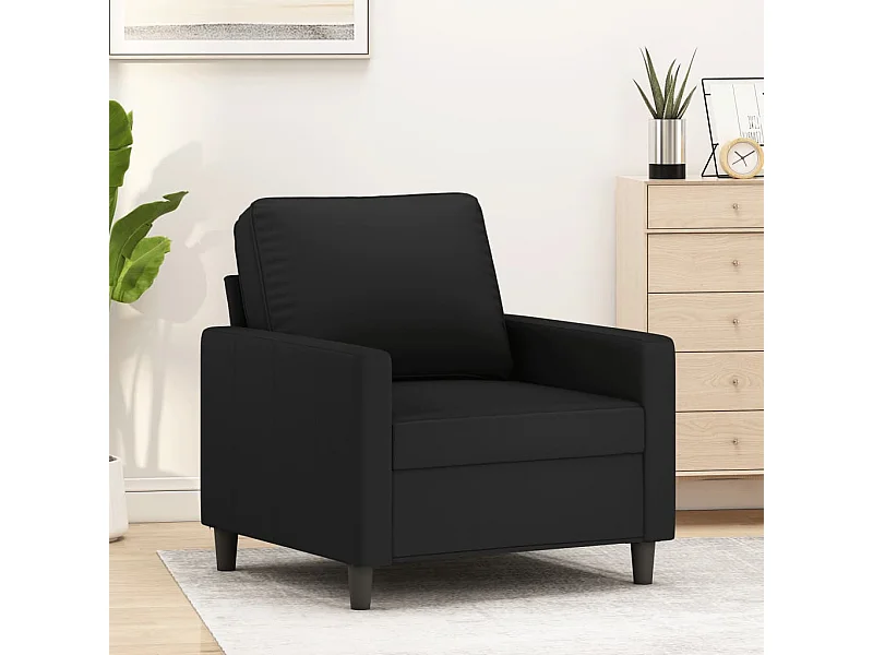 Fauteuil 60 cm fluweel zwart