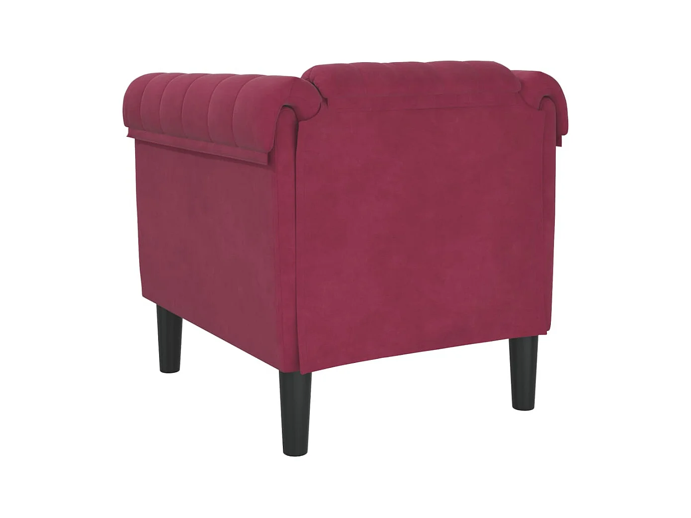 Fauteuil rouge bordeaux velours