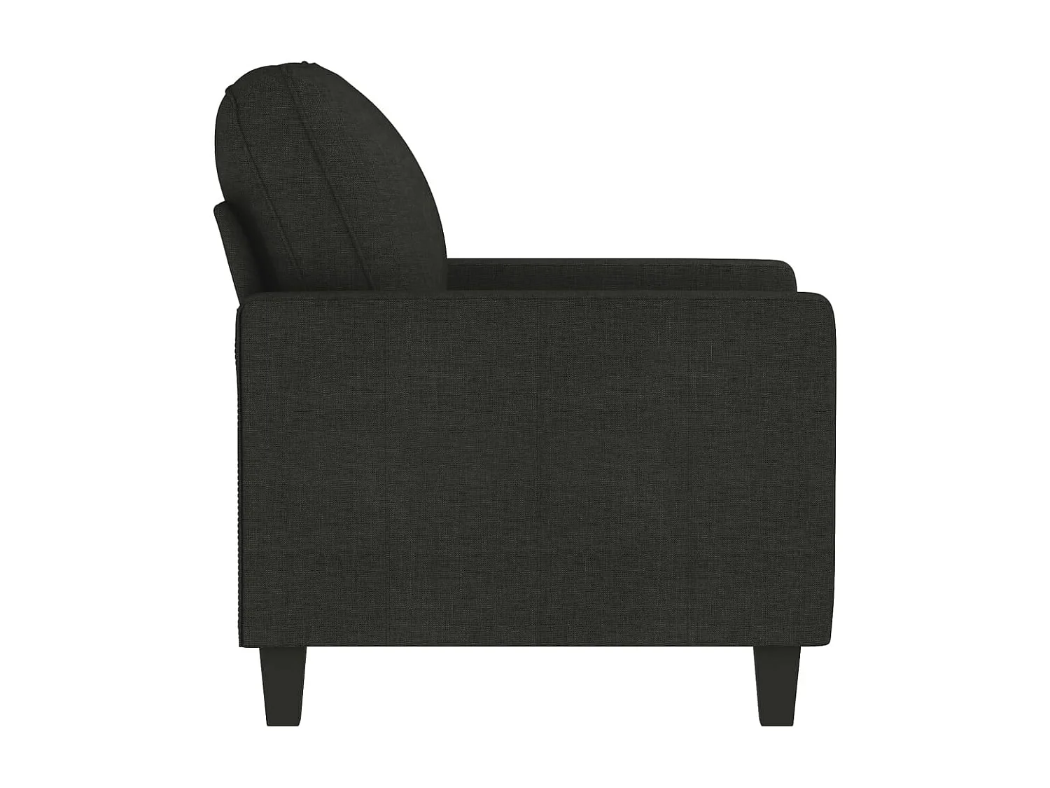 Fauteuil Noir 60 cm Tissu