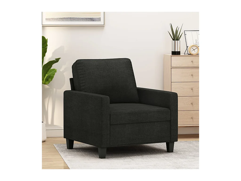 Fauteuil Noir 60 cm Tissu