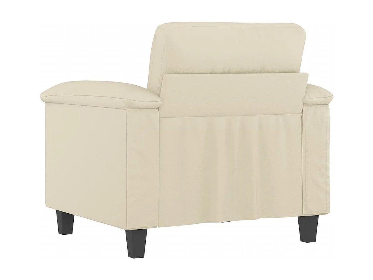 Fauteuil 60 cm kunstleer crèmekleurig