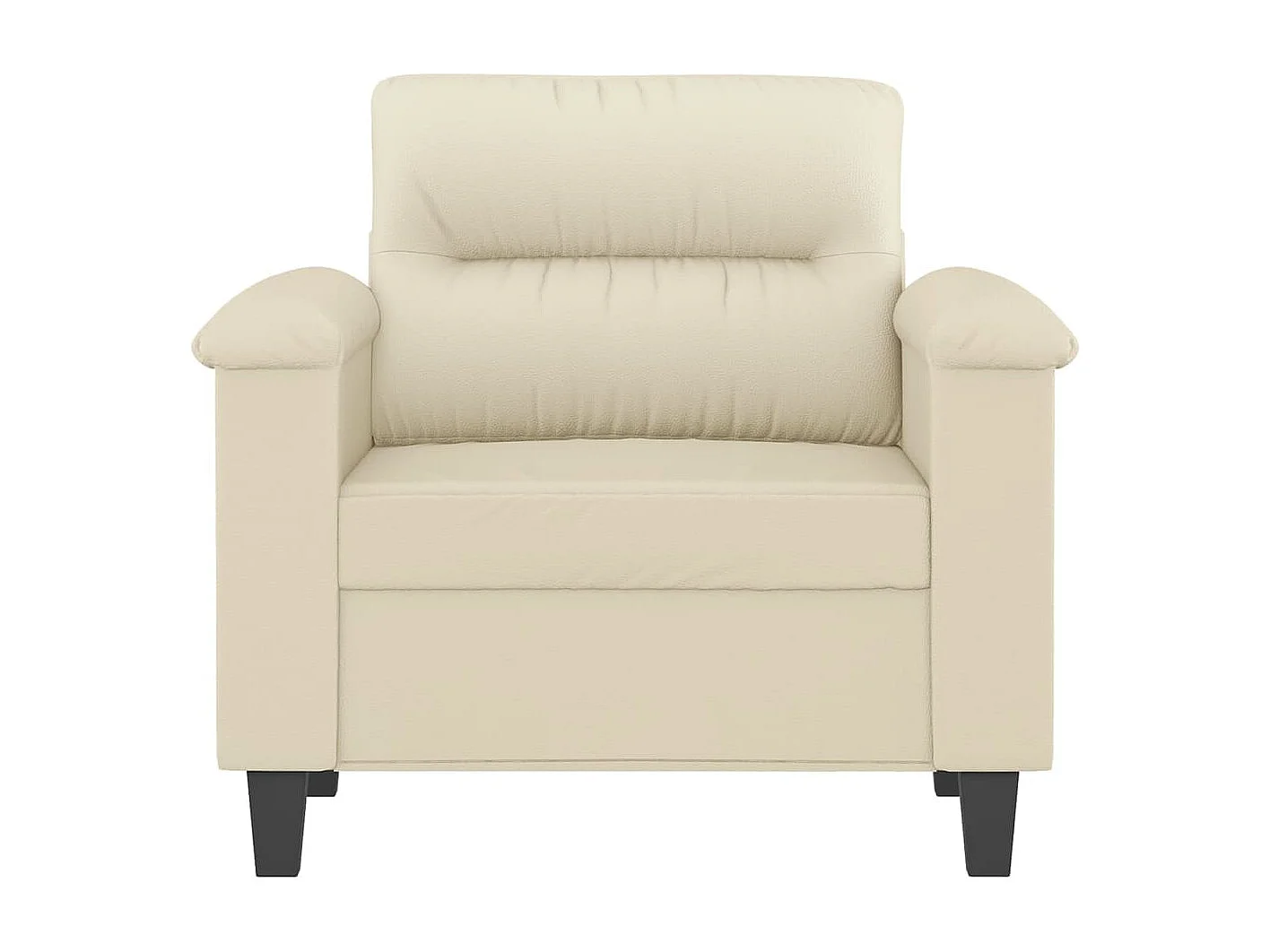 Fauteuil Crème 60 cm Similicuir