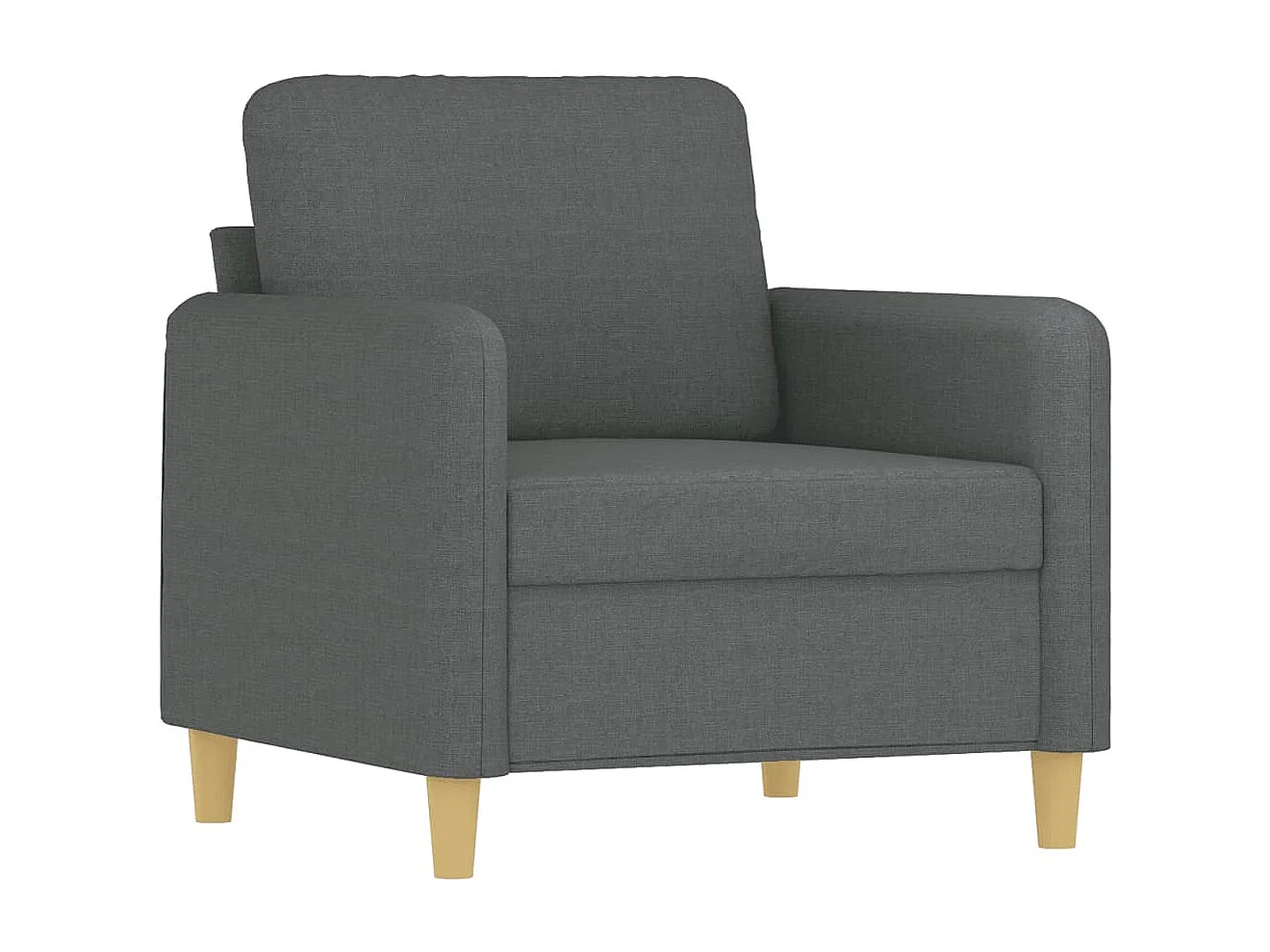 Fauteuil Gris foncé 60 cm Tissu