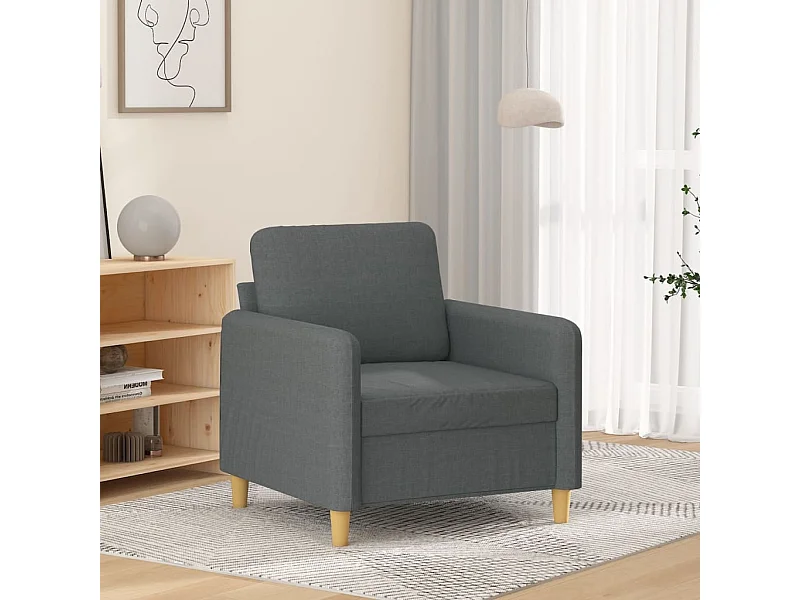 Fauteuil 60 cm stof donkergrijs