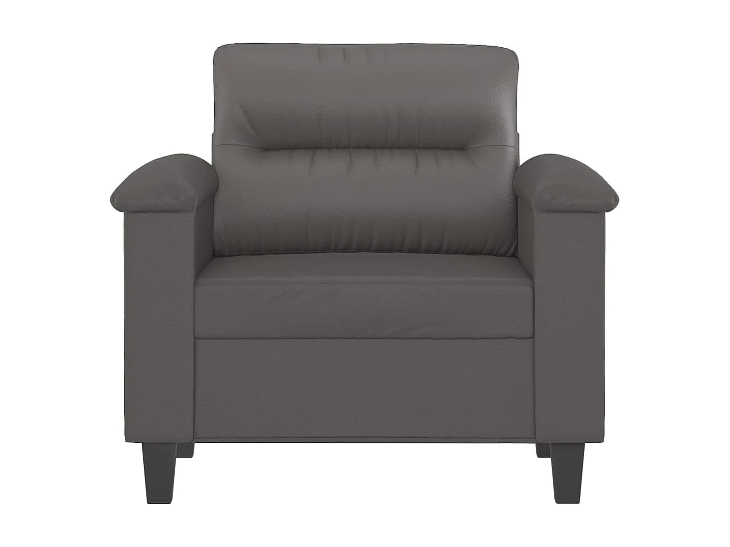 Fauteuil Gris 60 cm Similicuir