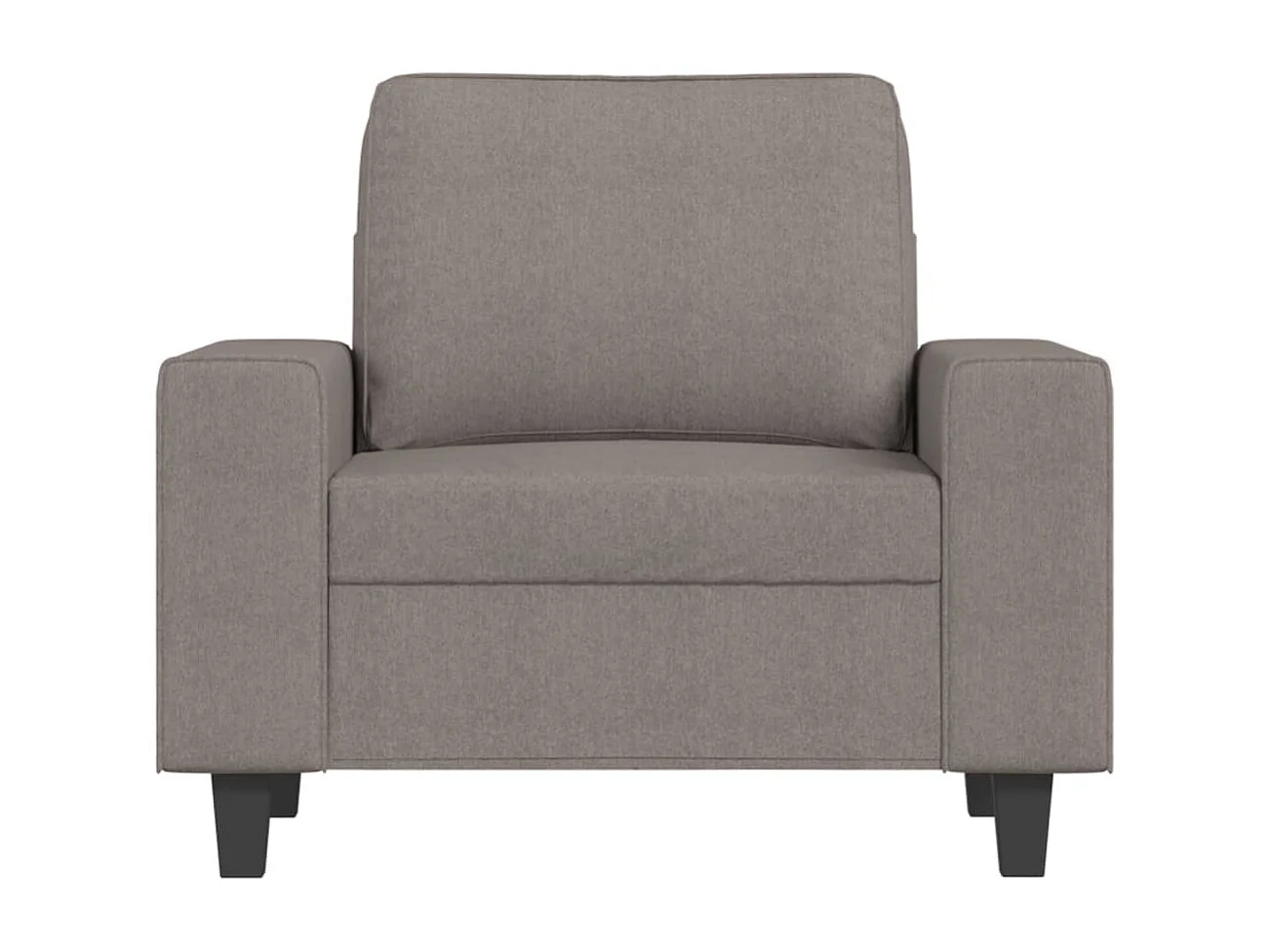 Fauteuil avec repose-pied Taupe 60 cm Tissu