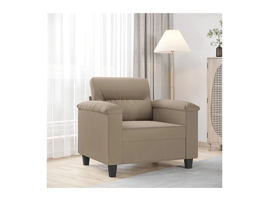 Fauteuil Taupe 60 cm Tissu microfibre