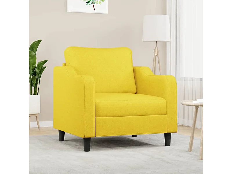 Poltrona 60 cm tecido amarelo-claro