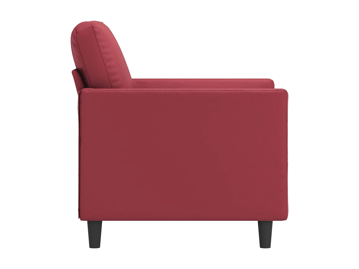 Fauteuil Rouge bordeaux 60 cm Similicuir
