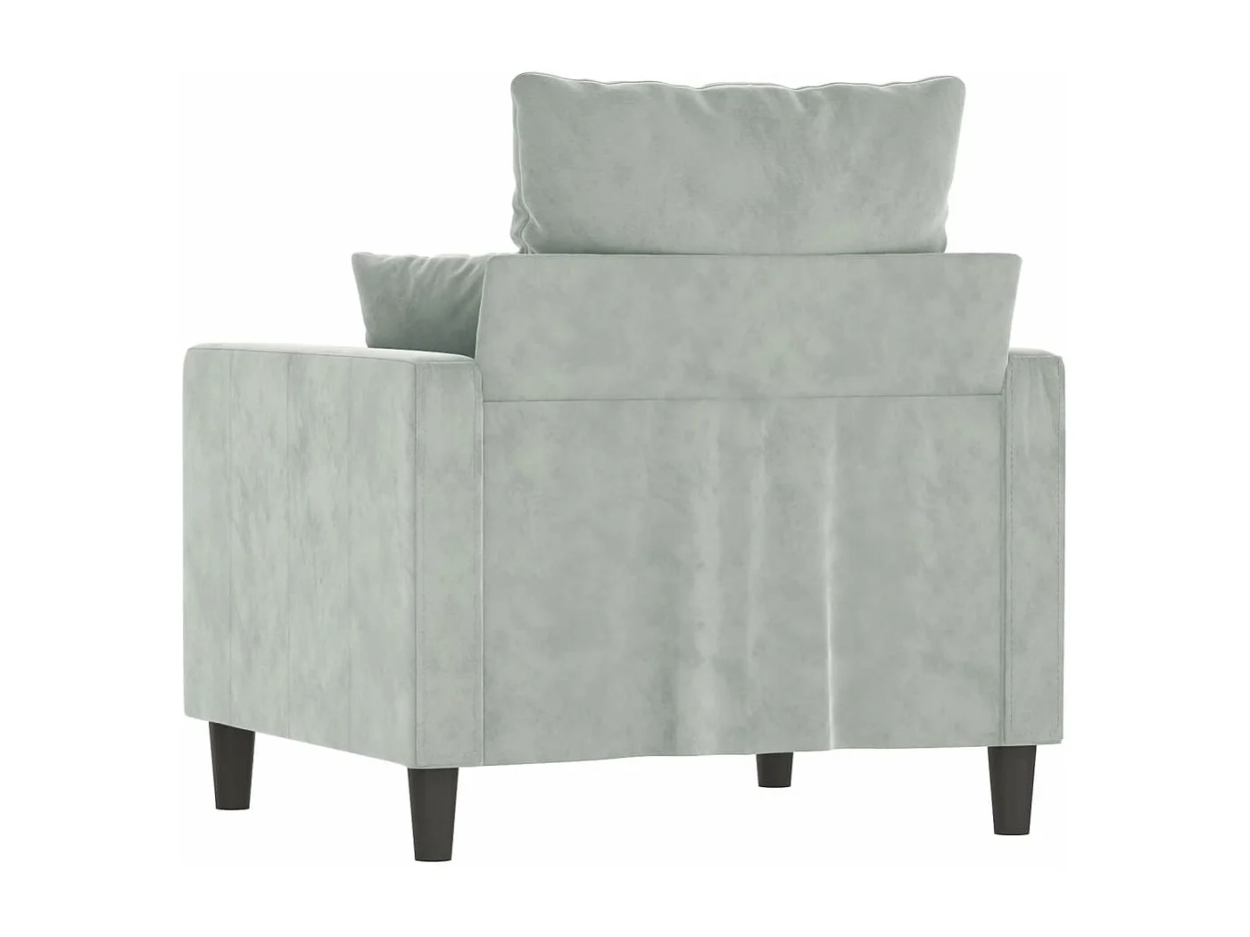 Fauteuil Gris clair 60 cm Velours