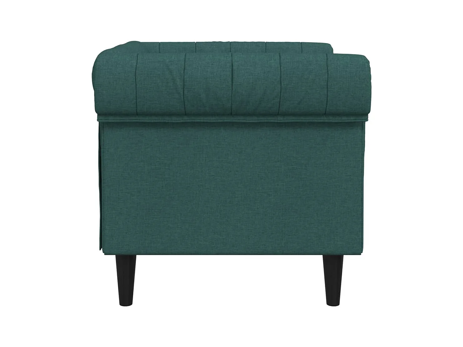 Fauteuil Chesterfield vert foncé tissu