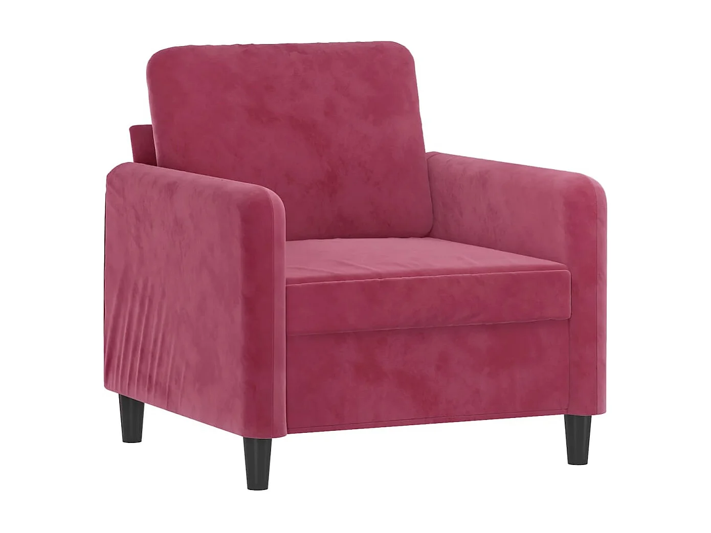 Fauteuil Rouge bordeaux 60 cm Velours