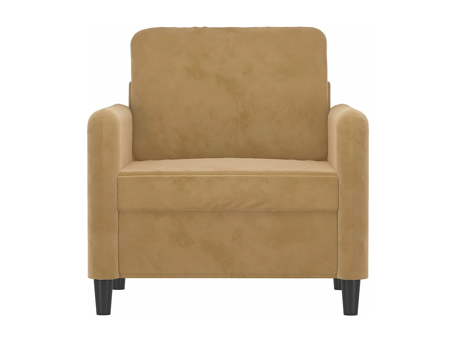 Fauteuil Marron 60 cm Velours