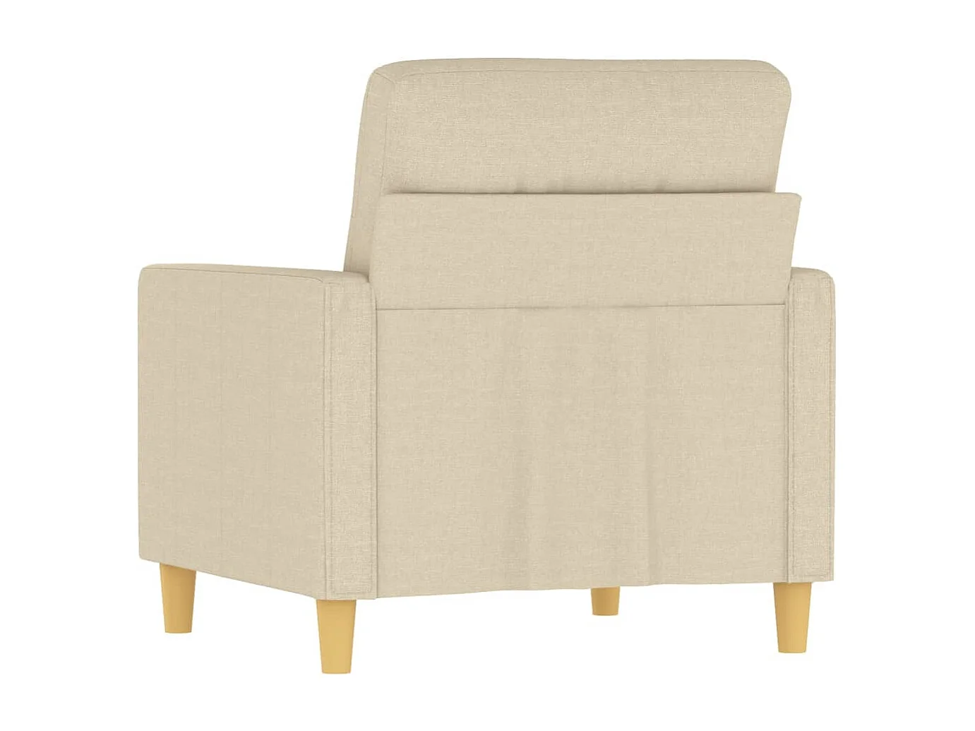 Fauteuil Crème 60 cm Tissu