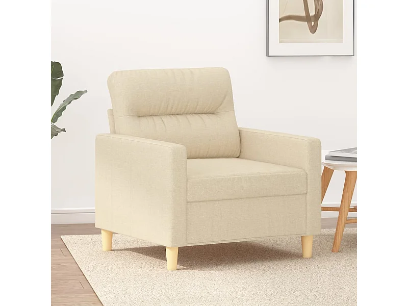 Fauteuil Crème 60 cm Tissu