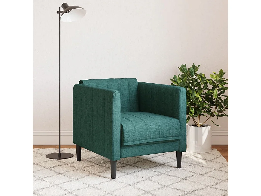 Fauteuil vert foncé tissu