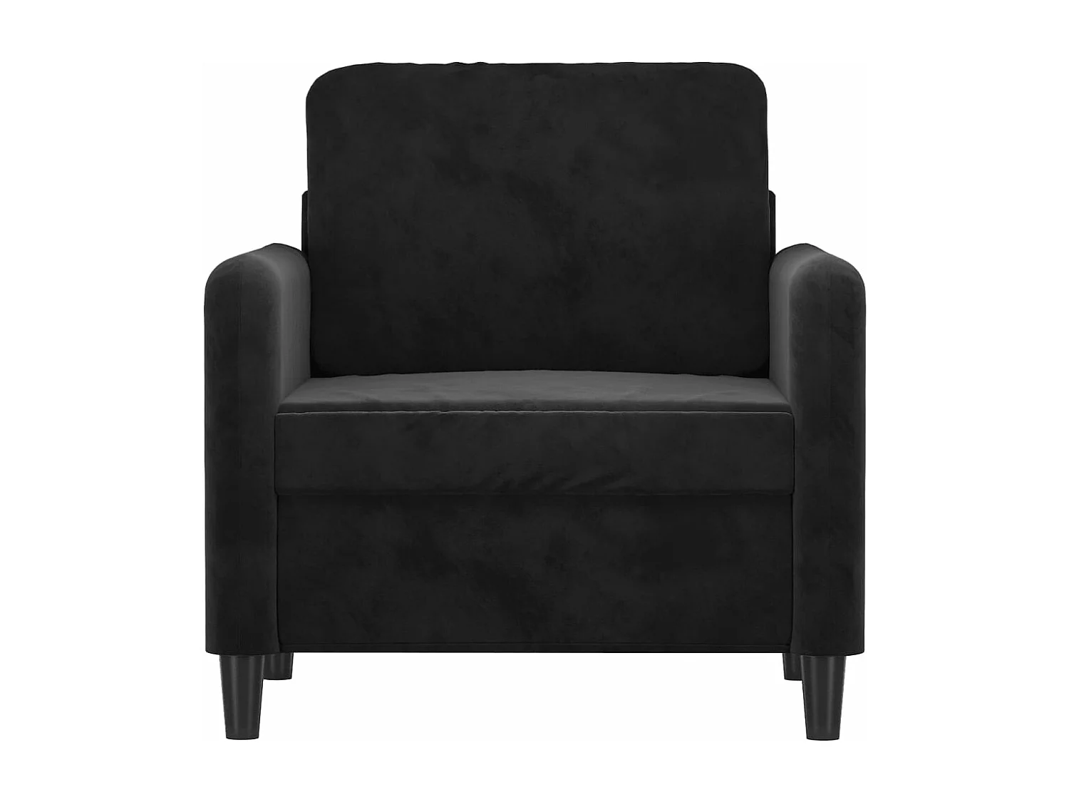 Fauteuil 60 cm fluweel zwart