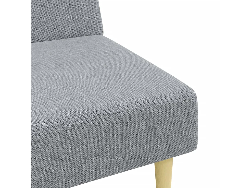 Ensemble de canapés 2 pièces gris clair tissu