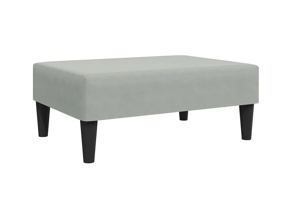 Ensemble de canapés 2 pièces avec coussins gris clair velours