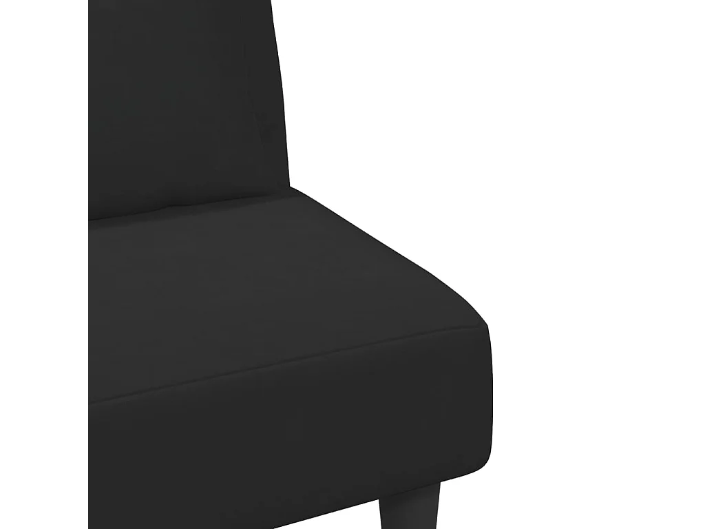 2-delige Loungeset met kussens fluweel zwart