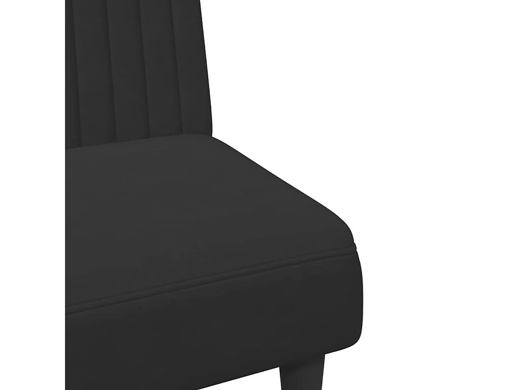 2-delige Loungeset fluweel zwart