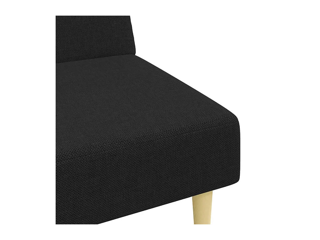 Ensemble de canapés 2 pièces noir tissu