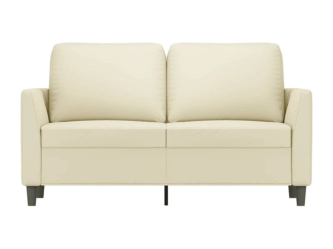Tweezitsbank 120 cm kunstleer crèmekleurig