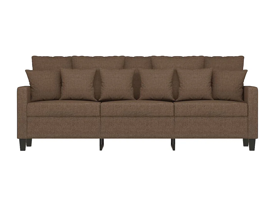 Canapé à 3 places Marron 180 cm Tissu