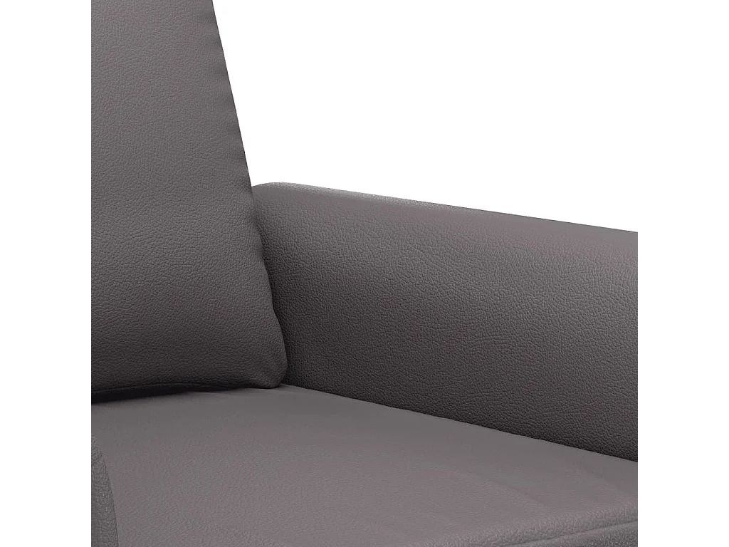 Sofá de 2 plazas de cuero sintético gris 120 cm