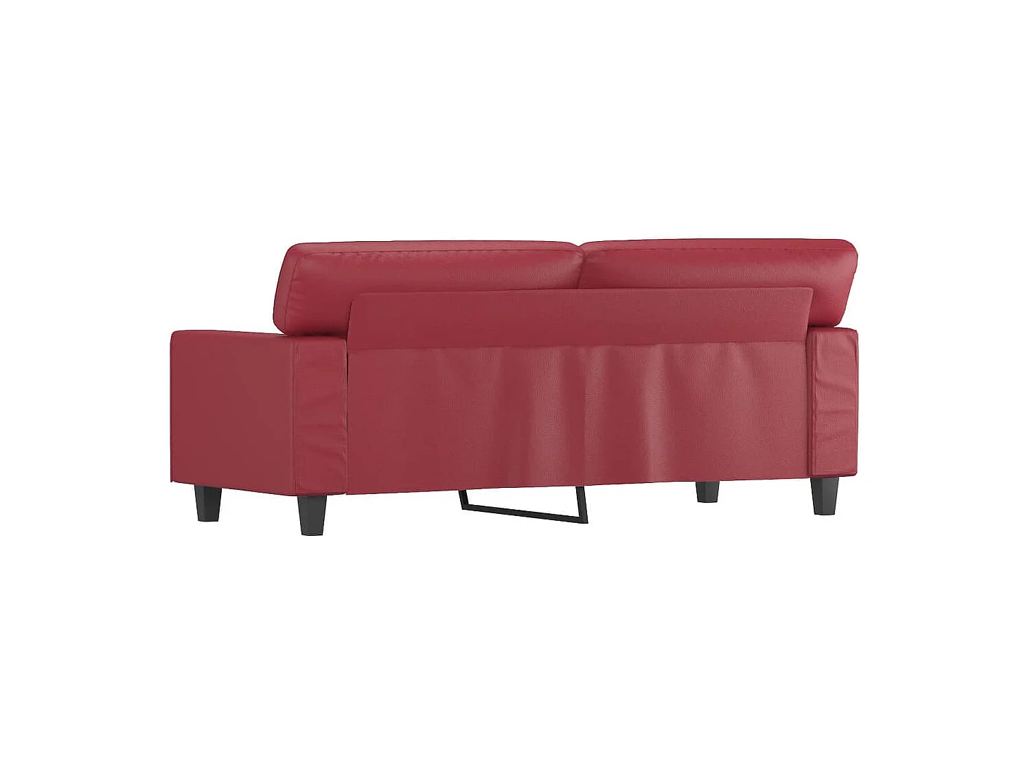 Canapé à 2 places Rouge bordeaux 140 cm Similicuir