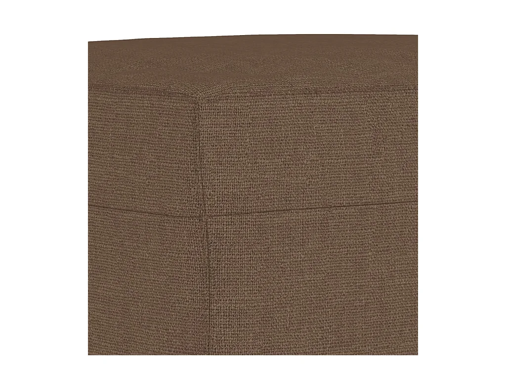 Canapé à 3 places avec repose-pieds Marron 180 cm Tissu