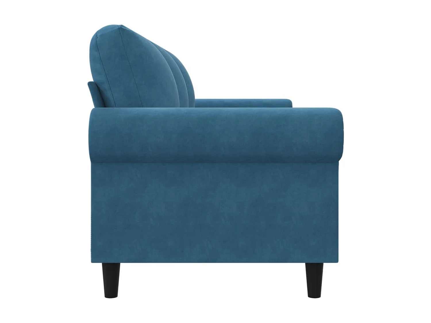 Driezitsbank 180 cm fluweel blauw