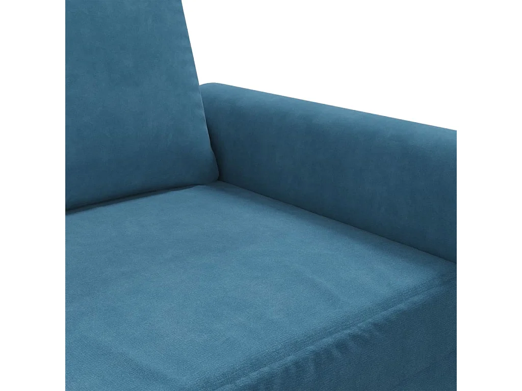 Driezitsbank 180 cm fluweel blauw