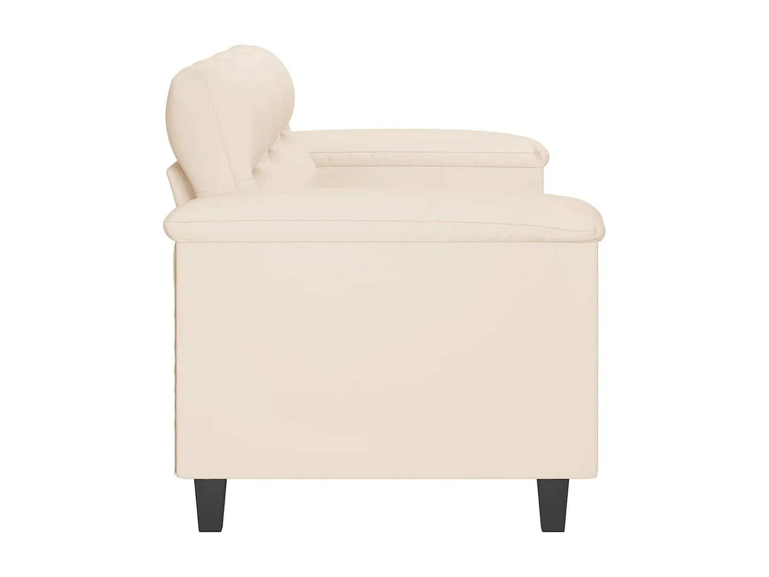 Canapé à 3 places Beige 180 cm Tissu microfibre