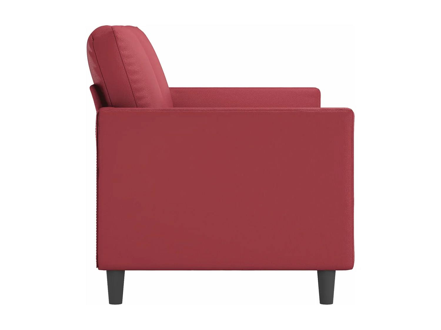 Canapé à 2 places Rouge bordeaux 140 cm Similicuir