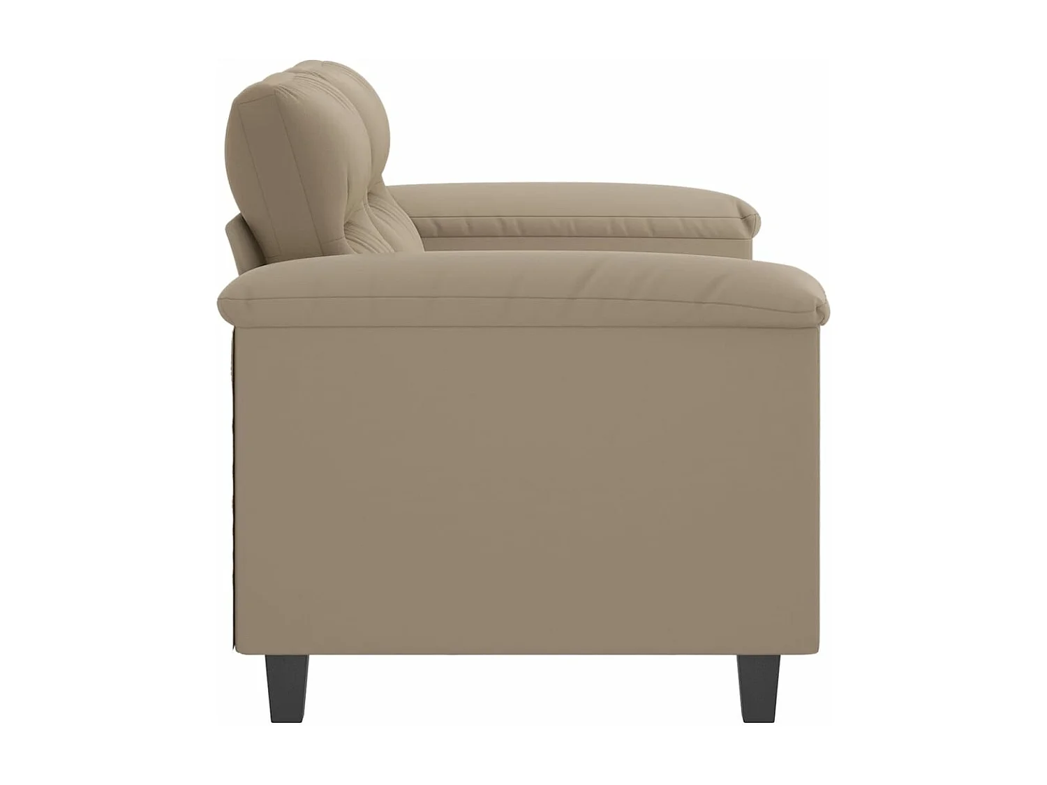 Canapé à 2 places Taupe 120 cm Tissu microfibre