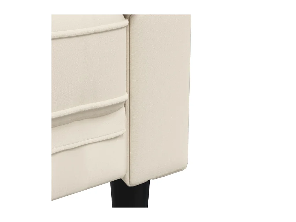 Canapé Chesterfield 3 places crème tissu