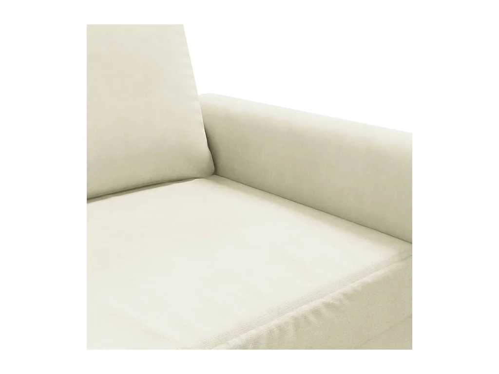 Canapé à 2 places Crème 120 cm Velours