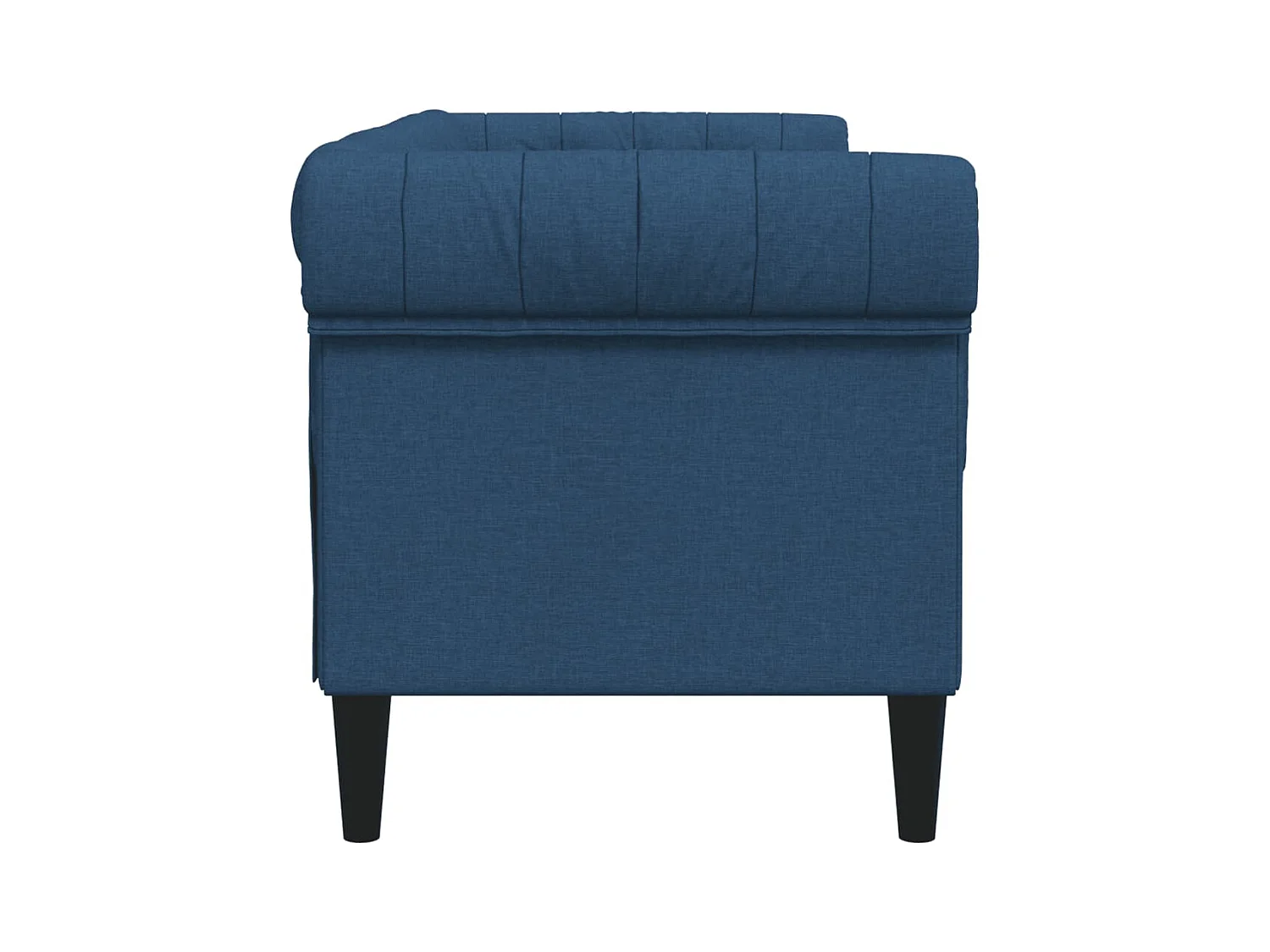 Canapé Chesterfield 2 places bleu tissu