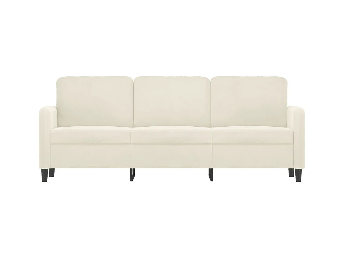 Canapé à 3 places Crème 180 cm Velours