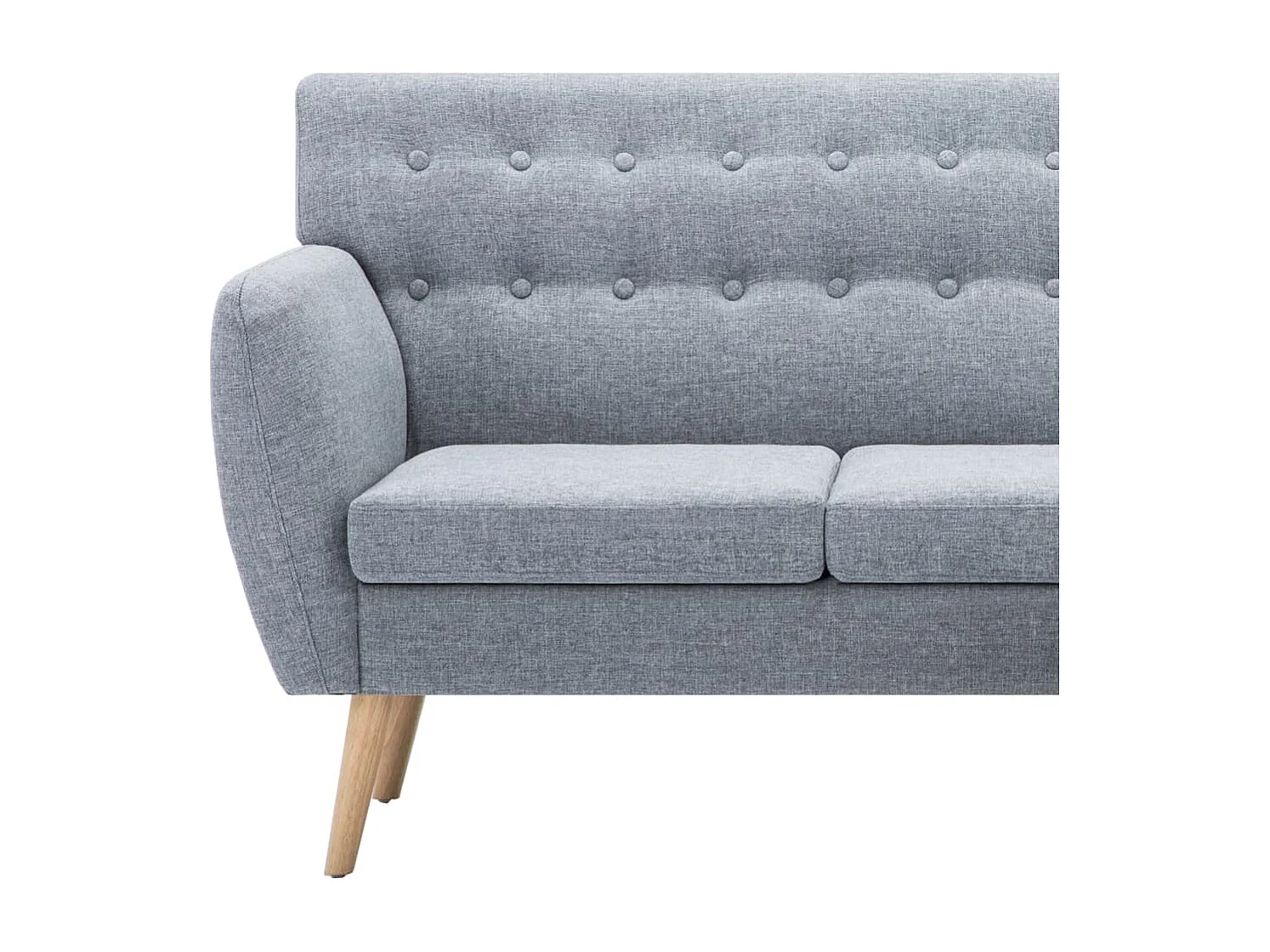 Canapé d'angle revêtement en tissu 171,5x138x81,5 cm gris clair