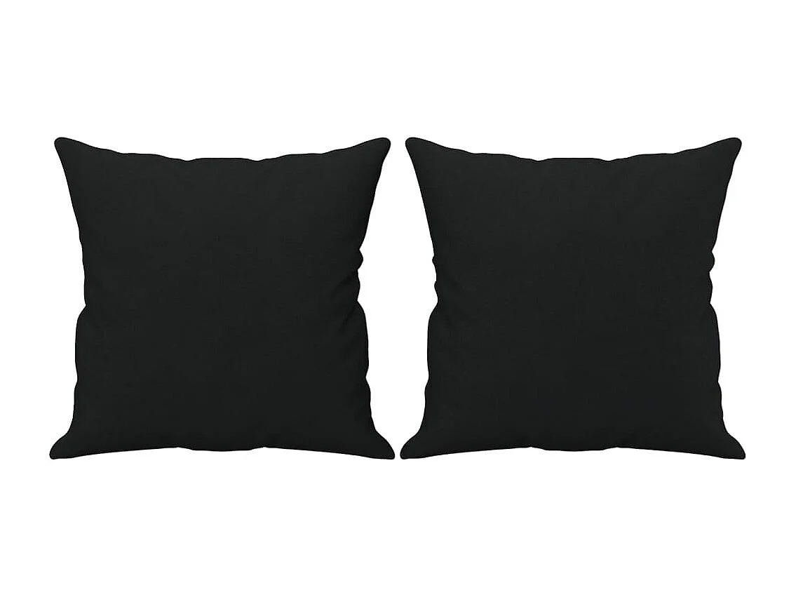 Sofá de 2 plazas con cojines tela de microfibra negro 120 cm