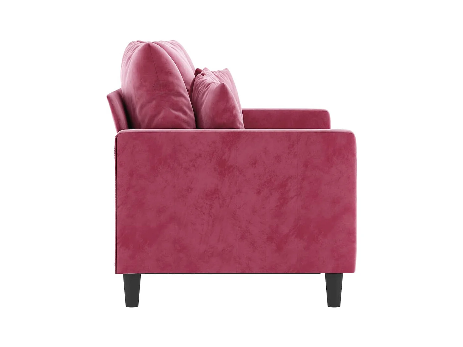 Canapé à 2 places Rouge bordeaux 120 cm Velours