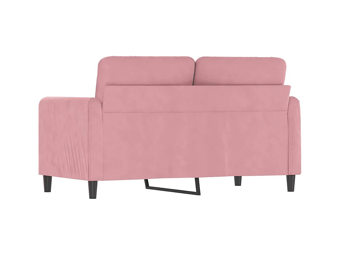 Canapé à 2 places Rose 120 cm Velours